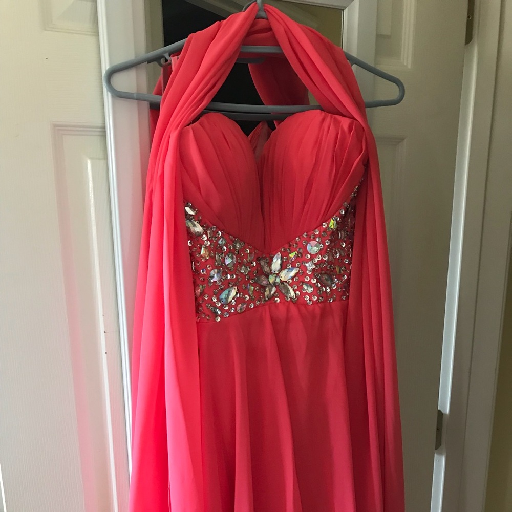 Short Coral Prom Dress